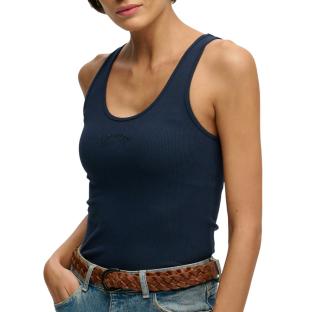 Débardeur Marine Femme Superdry Logo Scoop vue 0