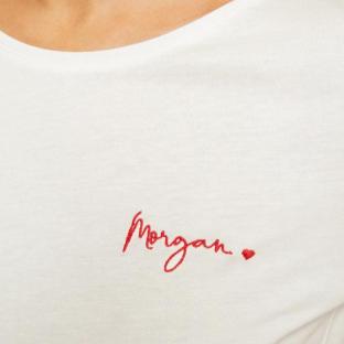 T-shirt Blanc Femme Morgan Tcoeur vue 2
