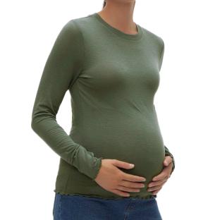 T-shirt de Grossesse Manches Longues Vert Femme Vero Moda Maternity Top pas cher