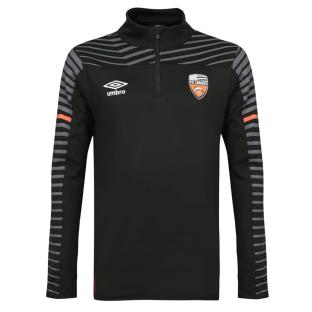 FC Lorient Sweat 1/2 zip Noir Junior Umbro 2023 pas cher