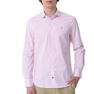 Chemise Blanche/Rose Homme Tommy Hilfiger Strch Poplin pas cher