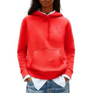 Sweat à Capuche Rouge Vif Femme Tommy Hilfiger Flag vue 0