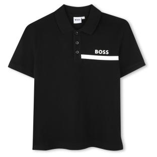 Polo negro para niño de Hugo Boss J52730 ver 0