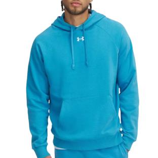 Sweat à capuche Turquoise Homme Under Armour Rival 1379757 pas cher