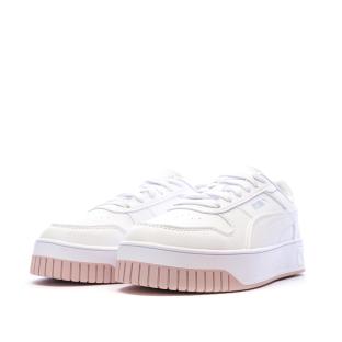Baskets Blanches/Roses Fille Puma Carinas vue 6