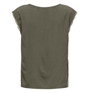 T-Shirt Kaki Femme Only Selina vue 2
