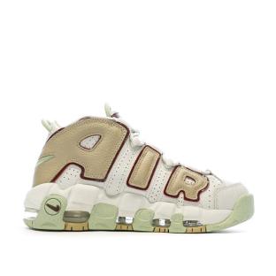 Baskets Blanches/beiges Femme Nike Air More Uptempo vue 2