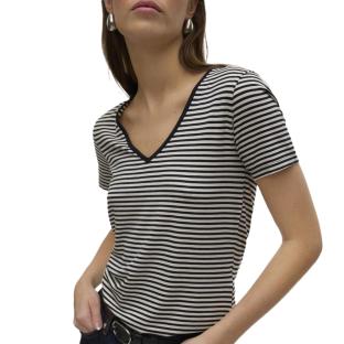 T-shirt Rayures Noir/Blanc Femme Vero Moda Pepper pas cher