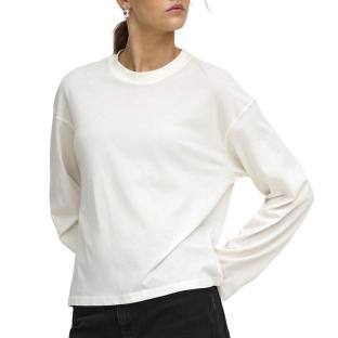 T-Shirt Manches Longues Blanc Femme Only Happy vue 0