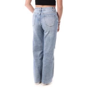 Jean Droit Bleu Délavé Femme Monday Premium Bleach vue 2