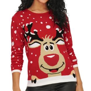 Pull de Noël Rouge Femme JDY Lucia pas cher