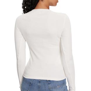 T-Shirt Manches Longues Blanc Femme Tommy Hilfiger Essentials vue 0