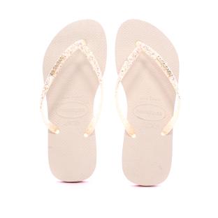 Tongs Roses Paillettes Femme Havaianas Hav Slim Glitter Flourish vue 3