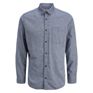 Chemise Bleu/Gris Homme Jack & Jones Classic Melange pas cher