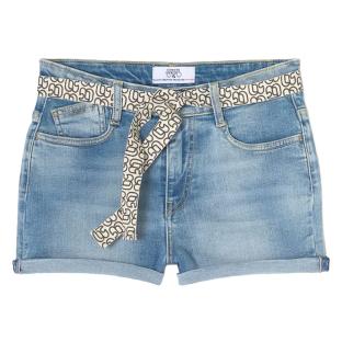 Short en Jean Bleu Fille Le Temps Des Cerises Tiko vue 0