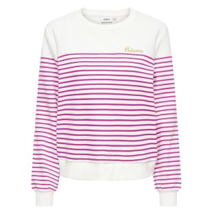 Sweat Blanc/Fushia Femme Only Bine vue 0