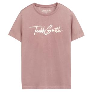 T-Shirt Rose Garçon Teddy Smith Evant vue 0