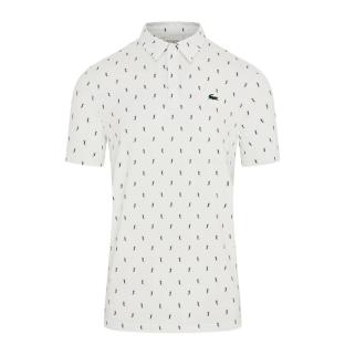 Polo de Golf Blanc Homme Lacoste regular fit protection UV vue 0
