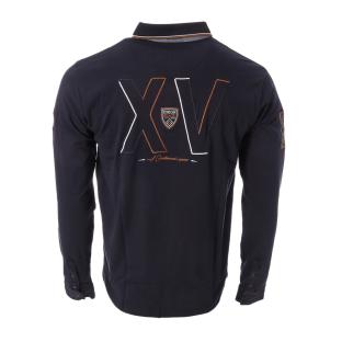 T-shirt Manches Longues Marine/Camel Homme RMS26 91241 vue 2