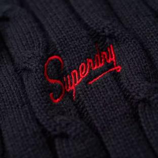 Pull Marine Femme Superdry Vintage vue 2