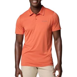 Polo Orange Homme Columbia Hike vue 0