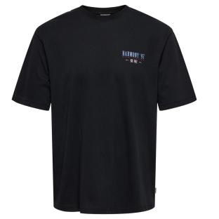 T-Shirt Noir/Bleu Homme Only & Sons Tristan vue 0