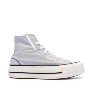 Baskets Bleu Clair Femme Converse Chuck Taylor All Star Lift vue 2