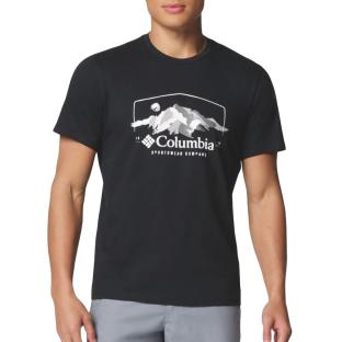 T-Shirt Noir Homme Columbia Avec Graphisme Path Lake vue 0