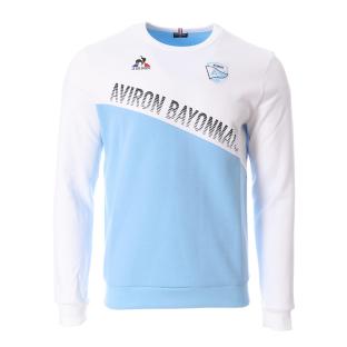 Sweat Blanc/Bleu Homme Le Coq Sportif Fanwear pas cher