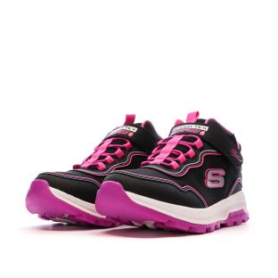 Baskets Noire/Rose Fille Skechers Outdoor Storm vue 6