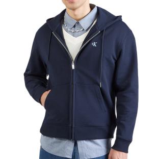 Sweat Zippé Marine Homme Calvin Klein Jeans Terry Monog vue 0