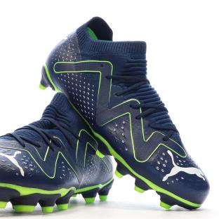 Chaussures de foot Marine/Jaune Enfant Puma Future Match FG vue 7