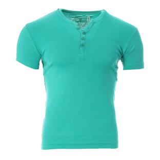 T Shirt Turquoise/Vert Homme la maison Blaggio Theo pas cher