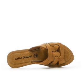 Claquettes Camel Femme Chattawak Pace vue 3