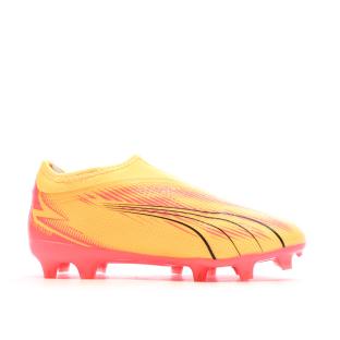 Chaussures de football Orange/Rose Garçon/Fille Puma Ultra Match vue 2