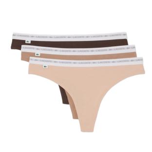 X3 Strings Beige Femme Lacoste Coton Stretch vue 0