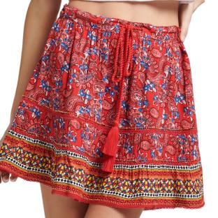 Falda roja de mujer Superdry Vintage con adornos ver 0