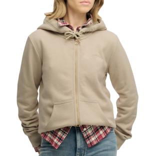 Sweat Taupe Femme Superdry Essential Logo Ziphood Hb vue 0