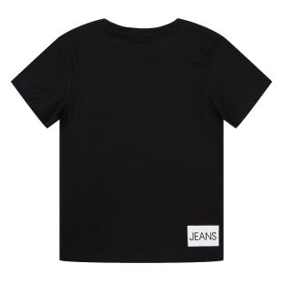 T-shirt Noir Garçon Calvin Klein Jeans Institutional vue 2