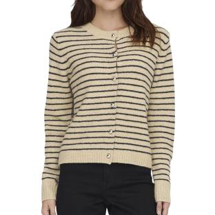 Gilet Beige/Noir Femme Only Chester pas cher