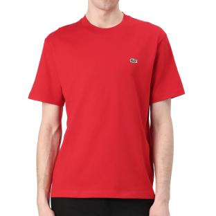 T-Shirt Rouge Vif Homme Lacoste Essentiel vue 0