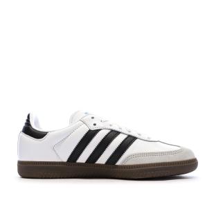 Baskets Blanches/Noires Garçon/Fille Adidas Samba vue 2