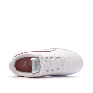 Baskets Blanches/Rose/Bleu Fille Puma Carina 3.0 vue 4
