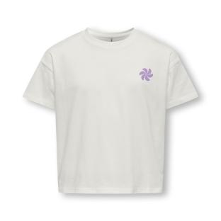T-shirt Blanc Fille Kids Only Sun-veras Flower vue 0