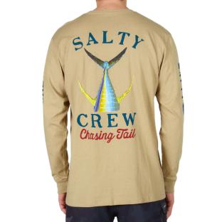 T-Shirt Manches Longues Kaki Homme Salty Crew Tailed vue 2