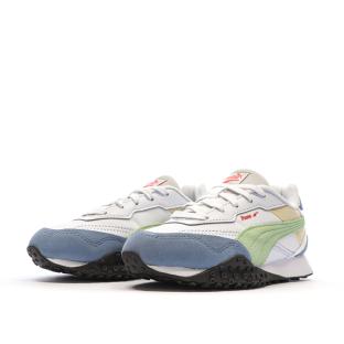 Baskets Beige/Vert/Bleu Fille Puma Blktop vue 6
