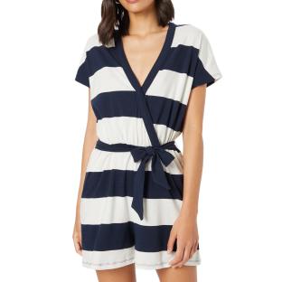 Combishort Marine/Blanc Femme JDY Pablo pas cher