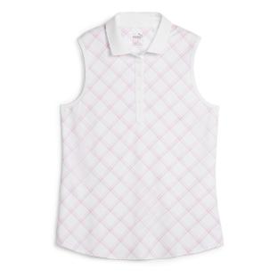 Polo Golf Rose/Blanc Femme Puma Cloudspun vue 0