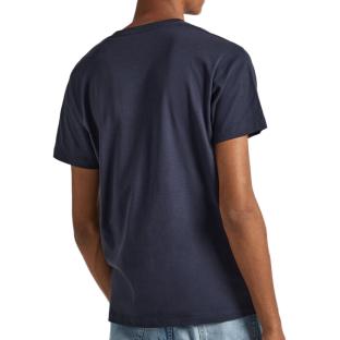 T-shirt Marine Homme Pepe jeans Wido vue 2