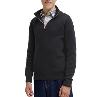 Pull Noir Garçon Jack & Jones Milano vue 0